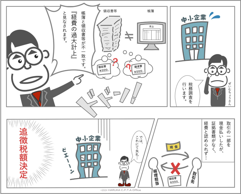 マンガ: 帳簿の不備により追加税額&#x2049;︎